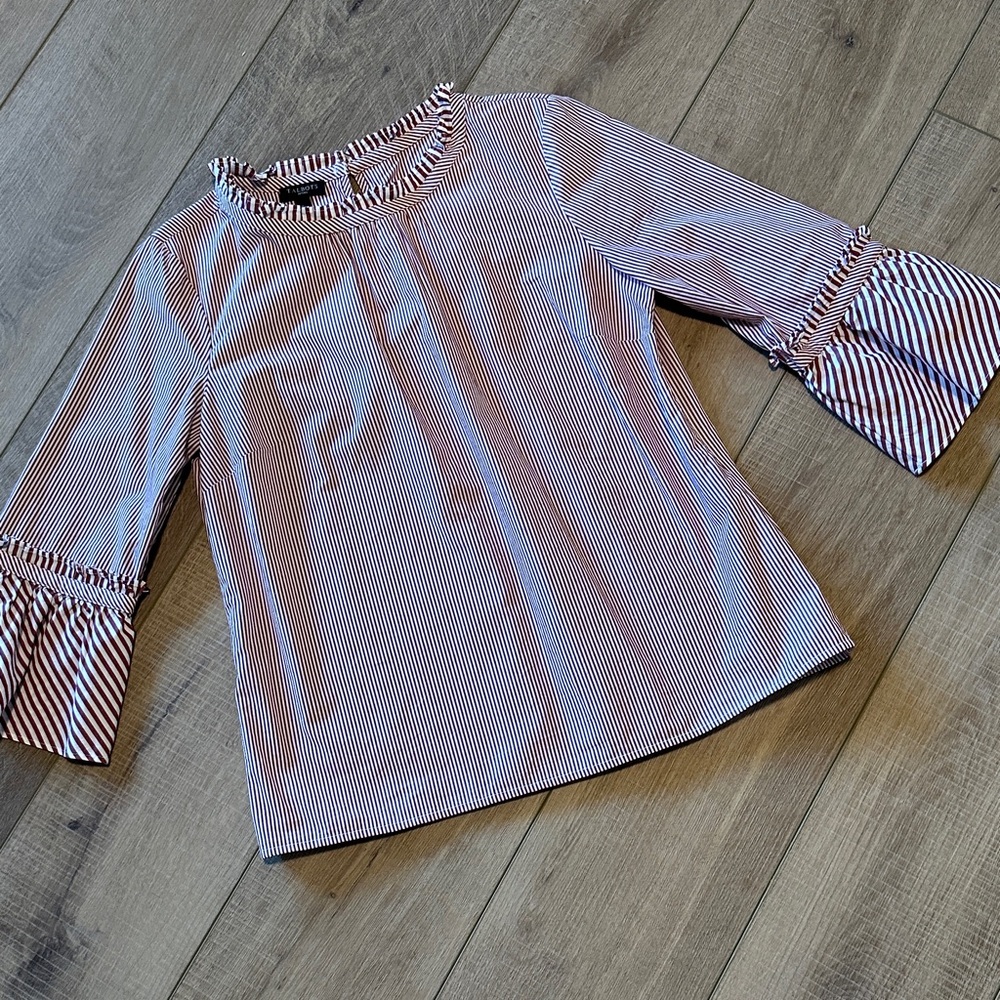 Talbots Top with Ruffle Sleeves